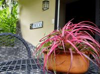 Patio seating on the Toucan Casita deck